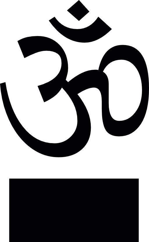 Om symbol on a podium