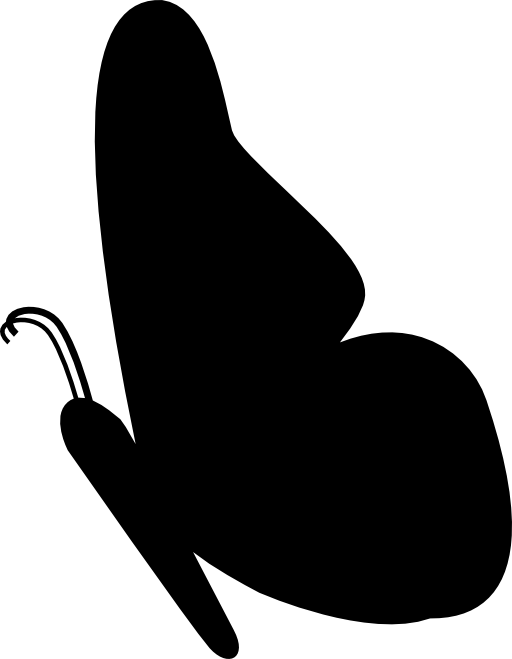 Butterfly silhouette facing left