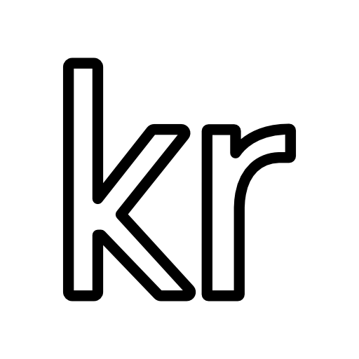 Denmark krone currency symbol