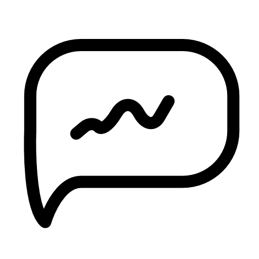 Speech balloon with text