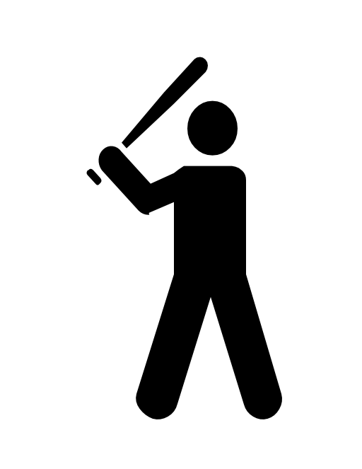 Batter silhouette