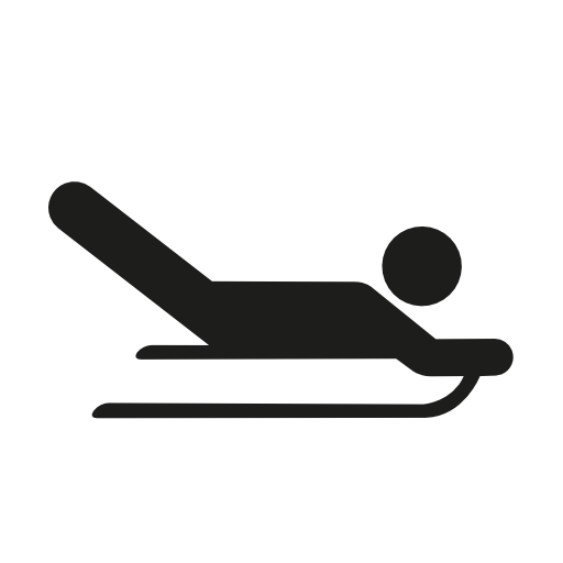 Olympic skeleton silhouette