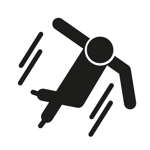 Speed skating silhouette