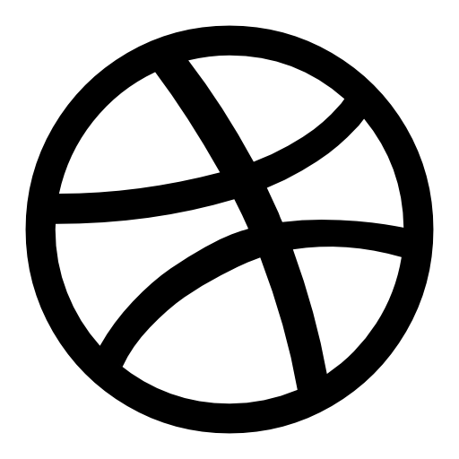 Basketball ball outline