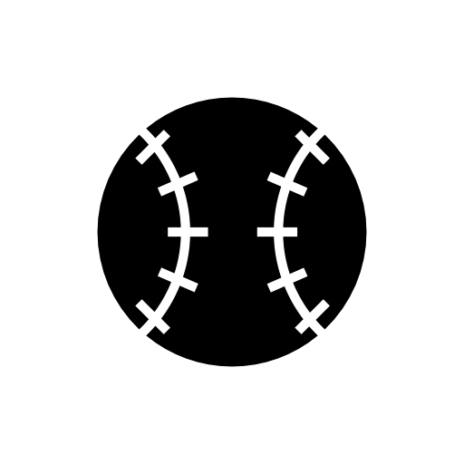 Baseball ball in black