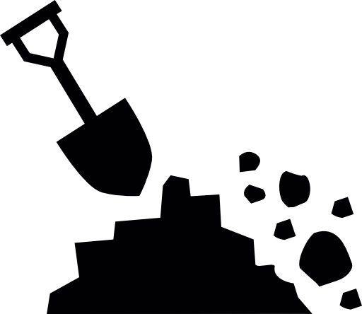 Shovel and ground