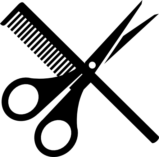 Scissors and comb