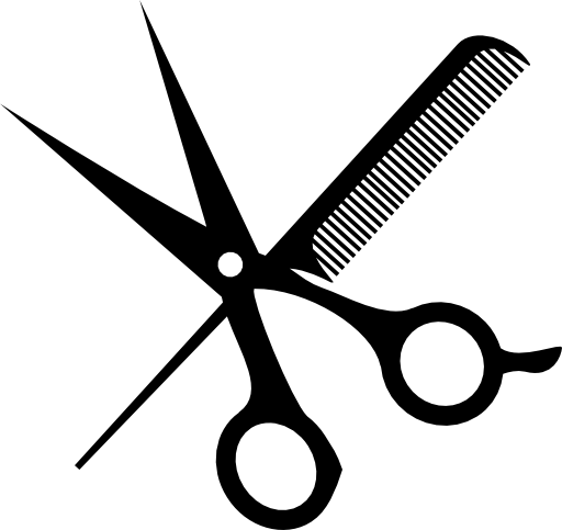 Scissors and comb