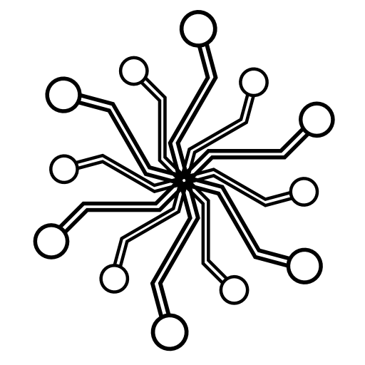 Electronic radial hexagonal circuit