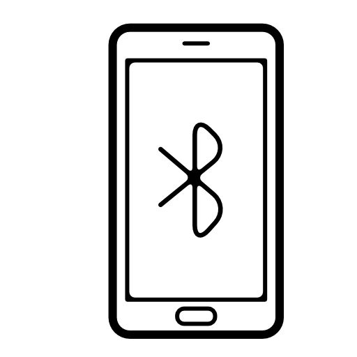 Bluetooth sign on phone screen