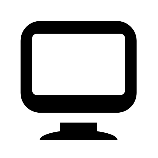 Monitor of rounded shape