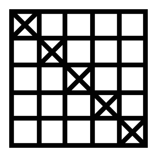 Diagonal table, IOS 7 interface symbol