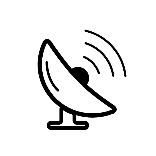 Parabolic antenna receiving signal