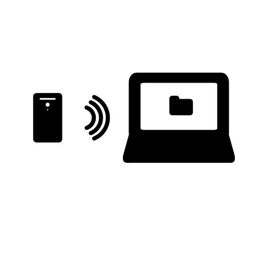 Phone transmission to a laptop folder