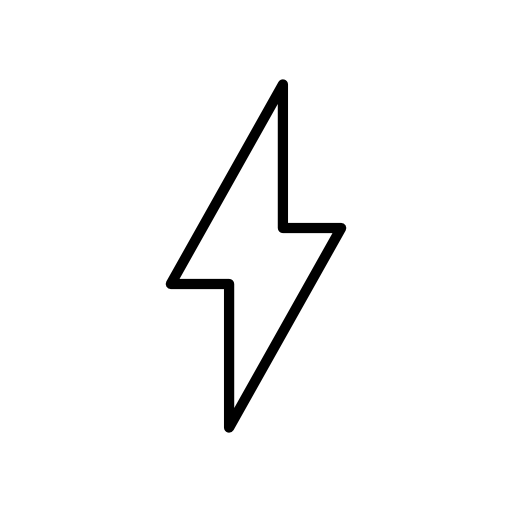 Lightning bolt outline