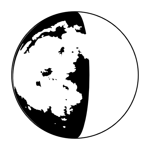 Moon crescent phase symbol