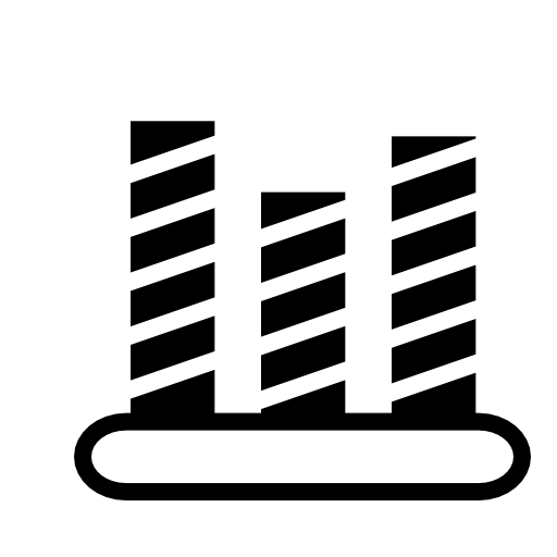 Bar graph with diagonal line details