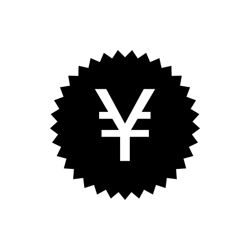 Japanese yen sticker