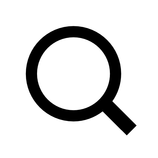 Dark magnifying glass outline