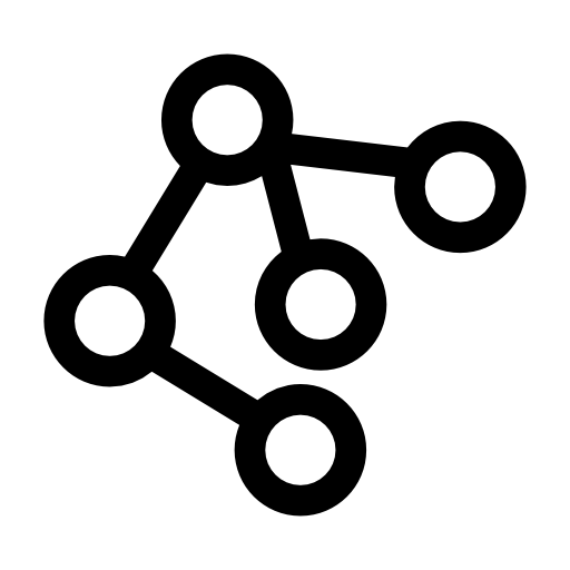 Atomic structure made of circles and lines