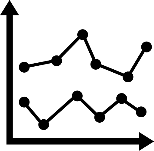 Educational chart with double line graphics