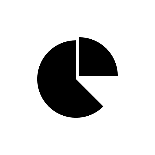 Cake in pieces or business circular pie graphic of percentages