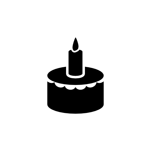 Birthday cake with candle