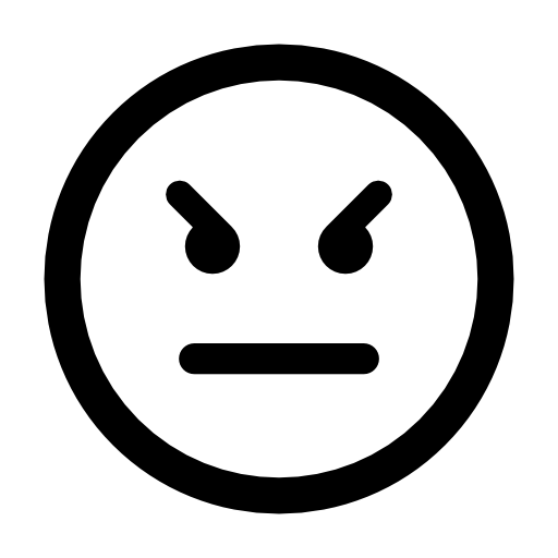 Angry emoticon square face