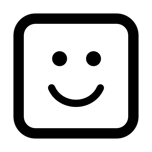 Smiling emoticon square face