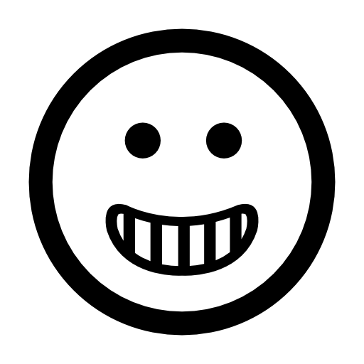 Happy smiling emoticon square face