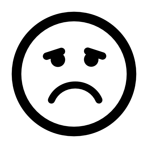 Sad emoticon square face