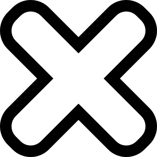 Close or cancel, cross outline