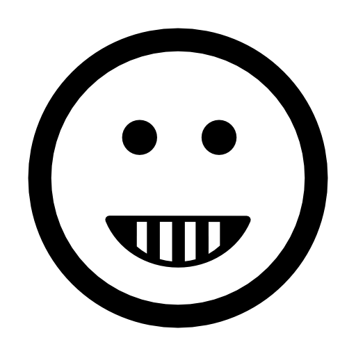 Emoticon happy smiling square face shape