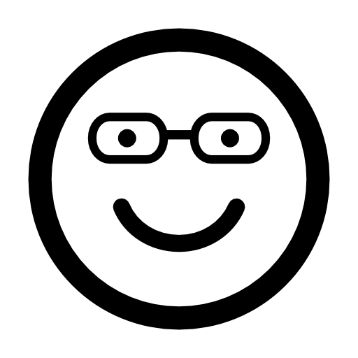 Student smiling emoticon square face