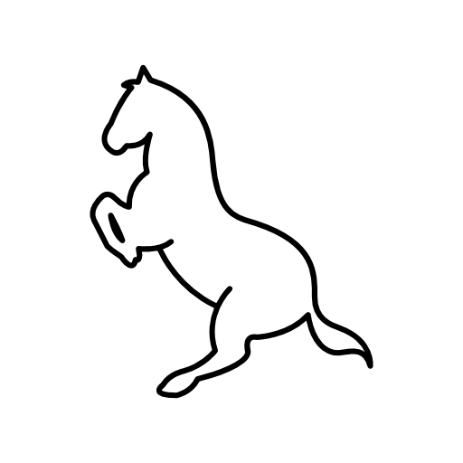 Stand up horse outline