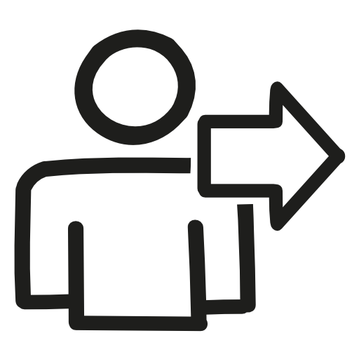 Next user hand drawn interface symbol