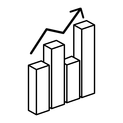 3d data analytics bars graphic